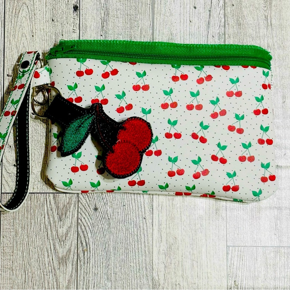 Cherry Red Key Wristlet